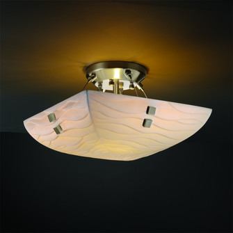 Porcelina Two Light Semi-Flush Mount in Dark Bronze (102|PNA-9650-25-WAVE-DBRZ-F4)