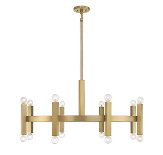 16 Light Chandelier in Natural Brass (446|M100103NB)