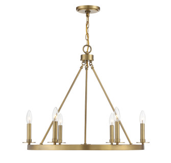 Six Light Chandelier in Natural Brass (446|M10093NB)