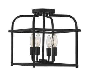 Four Light Semi-Flush Mount in Matte Black (446|M60061MBK)