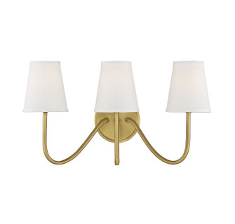 Mscon Three Light Wall Sconce in Natural Brass (446|M90056NB)
