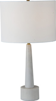 Normanton One Light Table Lamp in White Marble, Antique Brass (443|LPT884)