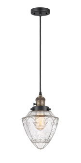 Franklin Restoration One Light Mini Pendant in Black Antique Brass (405|201CSW-BAB-G664-7)