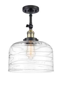 Franklin Restoration One Light Semi-Flush Mount in Black Antique Brass (405|201F-BAB-G713-L)