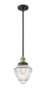 Franklin Restoration One Light Mini Pendant in Black Antique Brass (405|201S-BAB-G664-7)