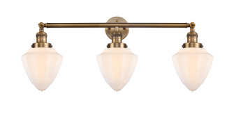 Franklin Restoration Three Light Bath Vanity in Brushed Brass (405|205-BB-G661-7)