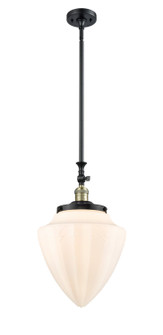 Franklin Restoration One Light Mini Pendant in Black Antique Brass (405|206-BAB-G661-12)