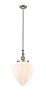 Franklin Restoration One Light Mini Pendant in Brushed Satin Nickel (405|206-SN-G661-12)