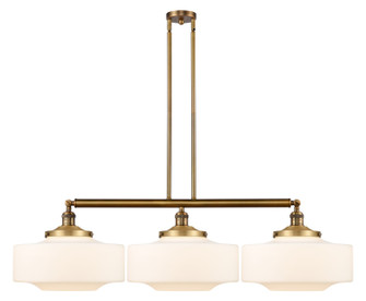 Franklin Restoration Three Light Island Pendant in Brushed Brass (405|213-BB-G691-16)