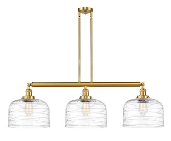 Franklin Restoration Three Light Island Pendant in Satin Gold (405|213-SG-G713-L)