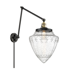 Franklin Restoration One Light Swing Arm Lamp in Black Antique Brass (405|238-BAB-G664-12)