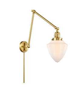 Franklin Restoration One Light Swing Arm Lamp in Satin Gold (405|238-SG-G661-7)