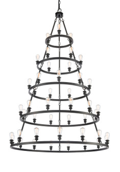 Ballston 45 Light Chandelier in Matte Black (405|8203456-BK)