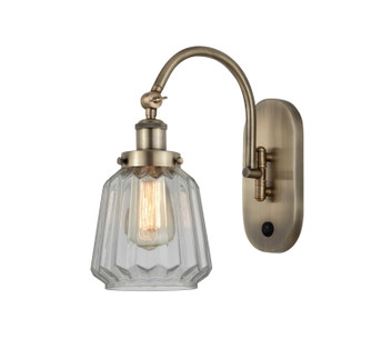 Franklin Restoration One Light Wall Sconce in Antique Brass (405|918-1W-AB-G142)