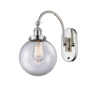 Franklin Restoration One Light Wall Sconce in Polished Nickel (405|918-1W-PN-G202-8)