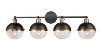 Ellmira Four Light Vanity in Matte Black/ Aged Brass (59|4254-MB/AB)