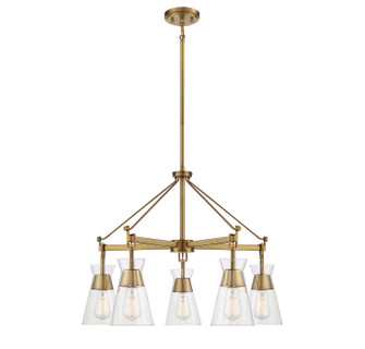 Lakewood Five Light Chandelier in Warm Brass (51|1-1832-5-322)