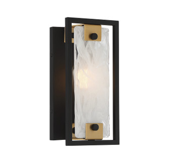 Hayward One Light Wall Sconce in Matte Black with Warm Brass (51|9-1697-1-143)