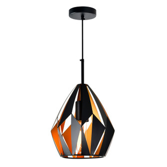 Oxide One Light Pendant in Black & Copper (401|1114P16-1-271)