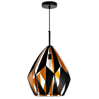 Oxide One Light Pendant in Black & Copper (401|1114P20-1-271)