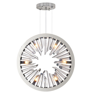 Spiked Six Light Chandelier in Polished Nickel (401|1142P20-6-613)