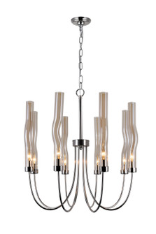 Meduse Eight Light Chandelier in Polished Nickel (401|1203P21-8-613)