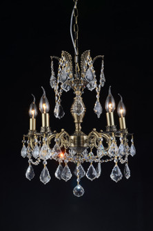 Brass Five Light Chandelier in Antique Brass (401|2039P18AB-5)