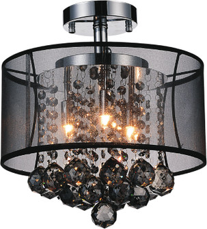 Radiant Three Light Flush Mount in Chrome (401|5062C12C (Smoke + B))