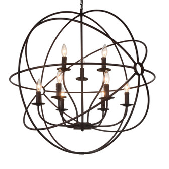 Arza Nine Light Chandelier in Brown (401|5464P32DB-9)