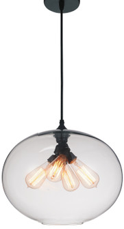 Glass Four Light Pendant in Black (401|5553P16-Clear)