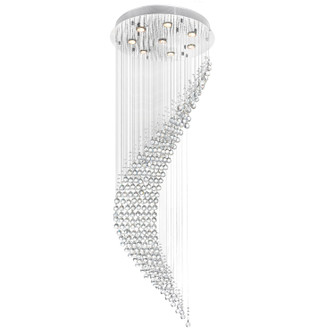 Ribbon Eight Light Flush Mount in Chrome (401|6629C24C)