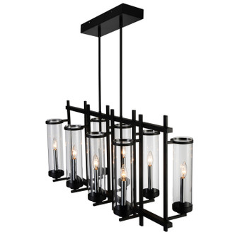 Sierra Eight Light Chandelier in Black (401|9827P38-8-RC-101)