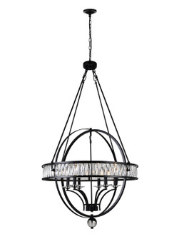 Arkansas Six Light Chandelier in Black (401|9957P30-6-101)