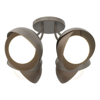 Brooklyn Four Light Semi-Flush Mount in Dark Smoke (39|121376-SKT-07-05-GG0711)