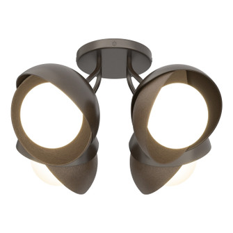 Brooklyn Four Light Semi-Flush Mount in Oil Rubbed Bronze (39|121376-SKT-14-05-GG0711)