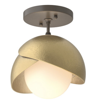 Brooklyn One Light Semi-Flush Mount in Dark Smoke (39|121377-SKT-07-86-GG0711)