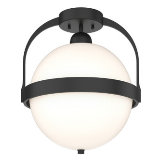 Atlas One Light Semi-Flush Mount in Black (39|121380-SKT-10-GG0720)