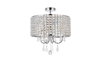 Elise Four Light Flush Mount in chrome (173|LD712F17C)