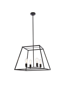 Declan Four Light Pendant in Black (173|LD720D24BK)