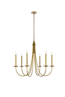 Cohen Six Light Pendant in Brass (173|LD810D36BR)