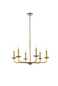 Cohen Six Light Pendant in Brass (173|LD812D30BR)