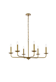 Cohen Six Light Pendant in Brass (173|LD812D36BR)