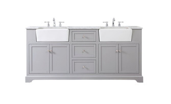 Franklin Double Bathroom Vanity in Black (173|VF60272DBK)