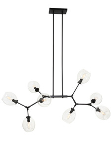 Nexpo Eight Light Island Pendant in Coal Black (42|P1368-66A)