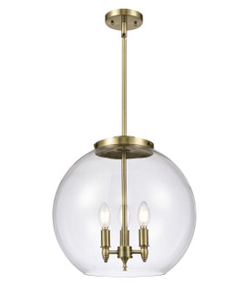 Ballston LED Pendant in Antique Brass (405|221-3S-AB-G122-16-LED)