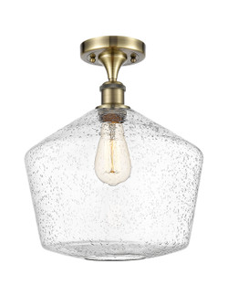 Ballston LED Semi-Flush Mount in Antique Brass (405|516-1C-AB-G654-12-LED)