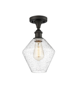 Ballston One Light Semi-Flush Mount in Oil Rubbed Bronze (405|516-1C-OB-G654-8)