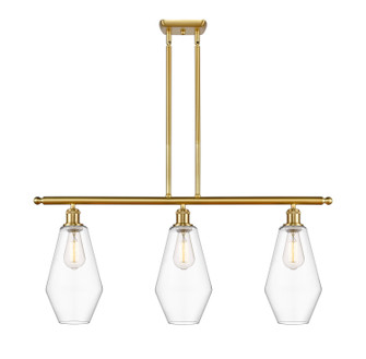 Ballston Three Light Island Pendant in Satin Gold (405|516-3I-SG-G652-7)