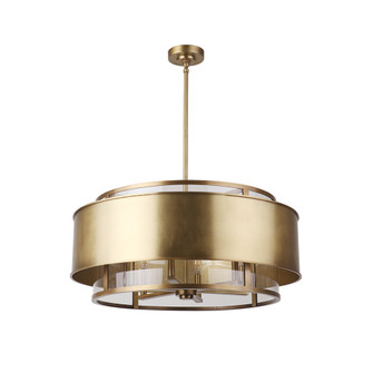 Jupiter Six Light Pendant in Brass (90|393042)