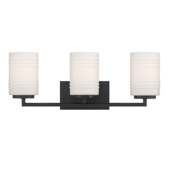 Leavenworth Three Light Vanity in Matte Black (43|D257M-3B-MB)